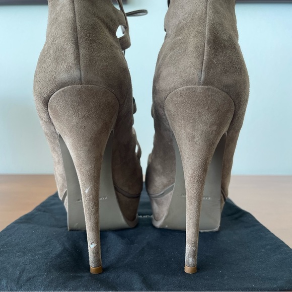 YSL Saint Laurent Suede Gladiator Heel Sandal - Picture 5 of 16